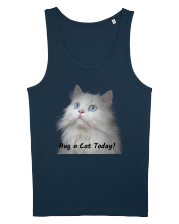 Hug a cat today, pisica ochi albastri Navy