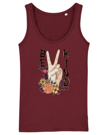 Be Kind Peace Burgundy