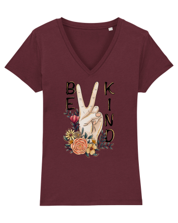 Be Kind Peace Burgundy
