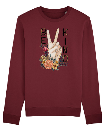 Be Kind Peace Burgundy