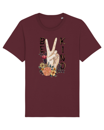 Be Kind Peace Burgundy
