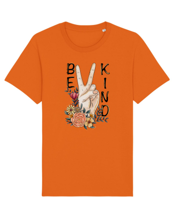 Be Kind Peace Bright Orange