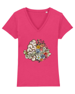 Be Kind To Your Mind Tricou mânecă scurtă guler V Damă Evoker