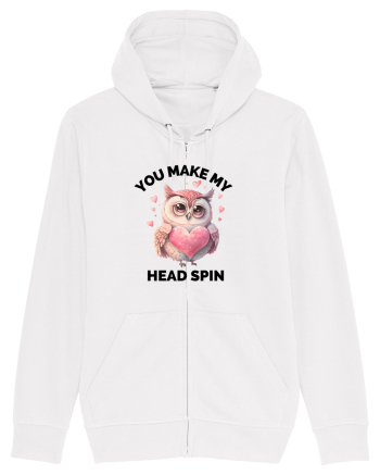 You make my head spin, Bufnita iubitoare roz White