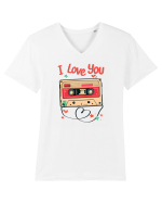Muzica retro - I love you Tricou mânecă scurtă guler V Bărbat Presenter