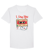 Muzica retro - I love you Tricou mânecă scurtă guler larg Bărbat Skater