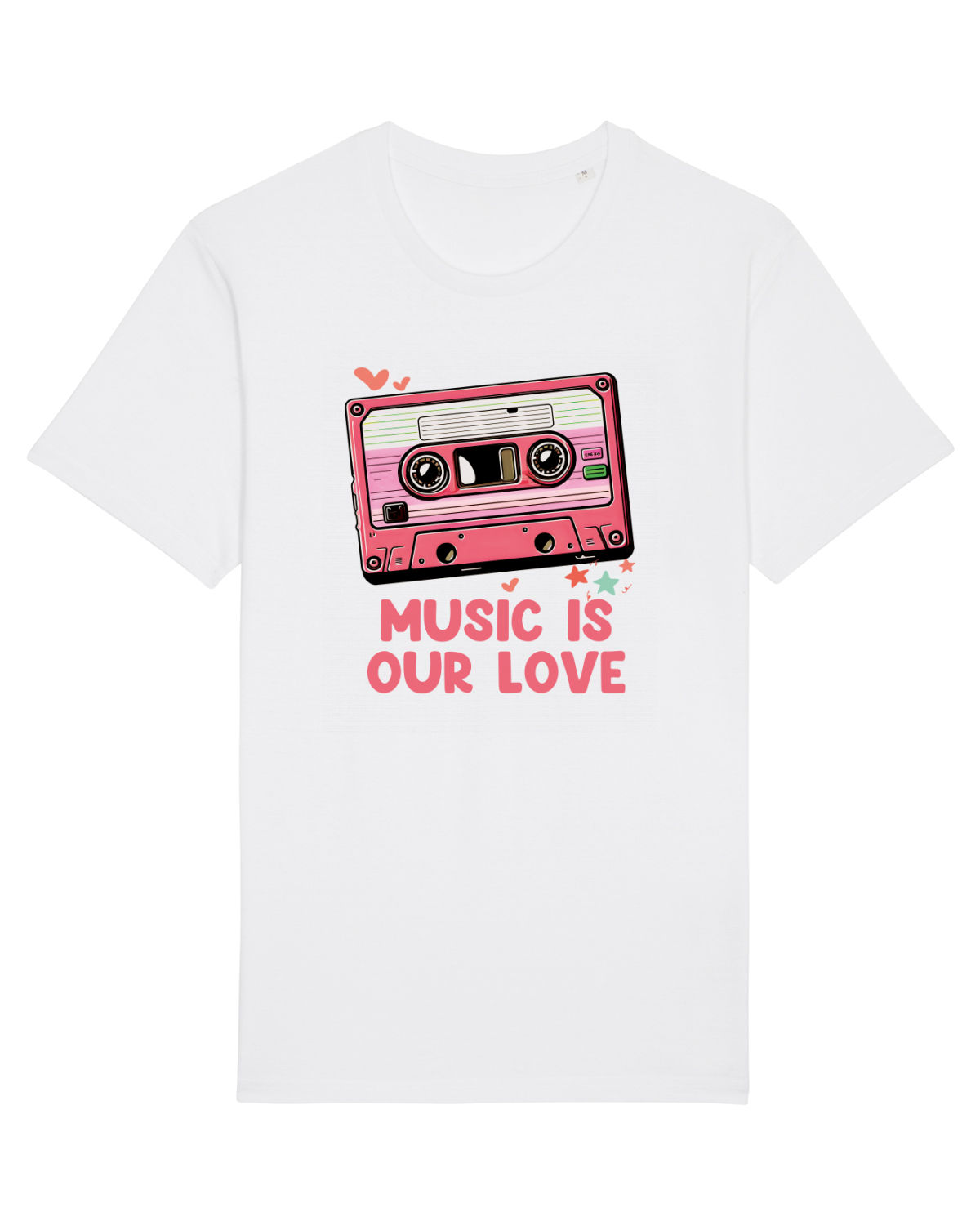 Tricou mânecă scurtă Unisex Rocker White
