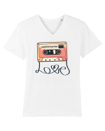 Muzica retro - Valentine love mix Tricou mânecă scurtă guler V Bărbat Presenter