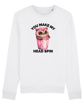 You make my head spin, Bufnita iubitoare roz White