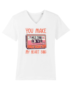 Muzica retro - You make my heart sing Tricou mânecă scurtă guler V Bărbat Presenter