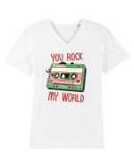 Muzica retro - You rock my world Tricou mânecă scurtă guler V Bărbat Presenter