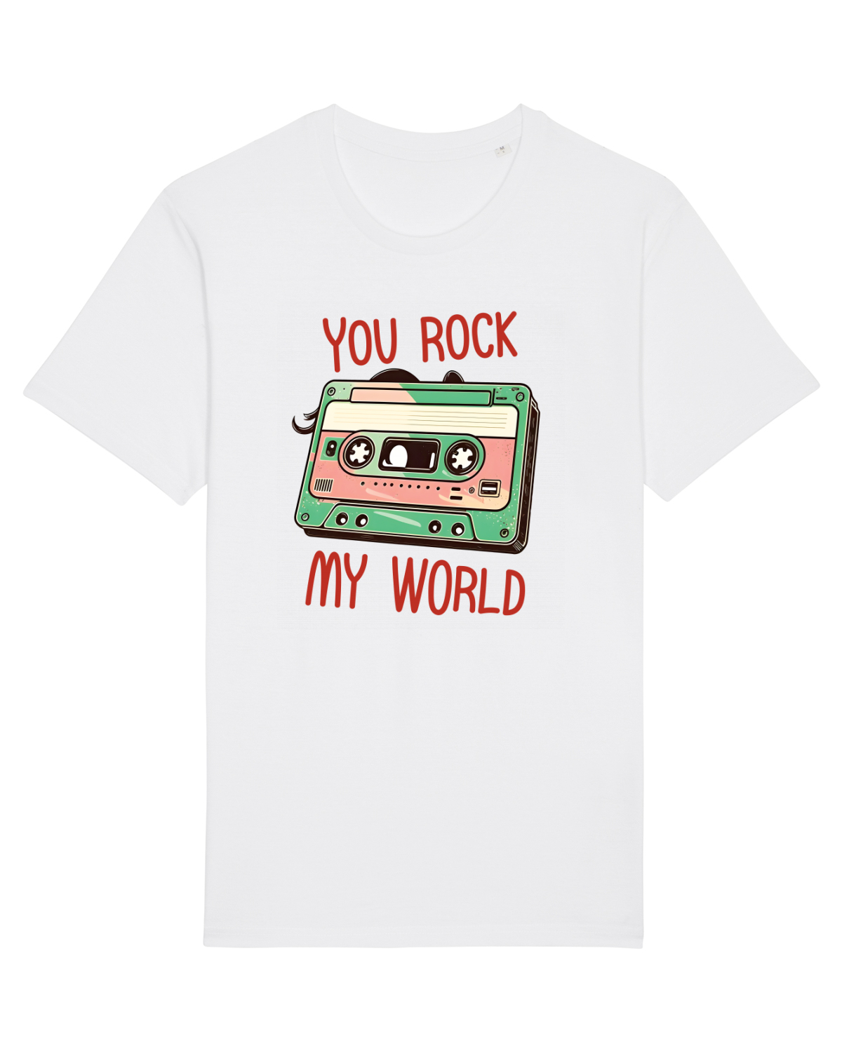 Tricou mânecă scurtă Unisex Rocker White