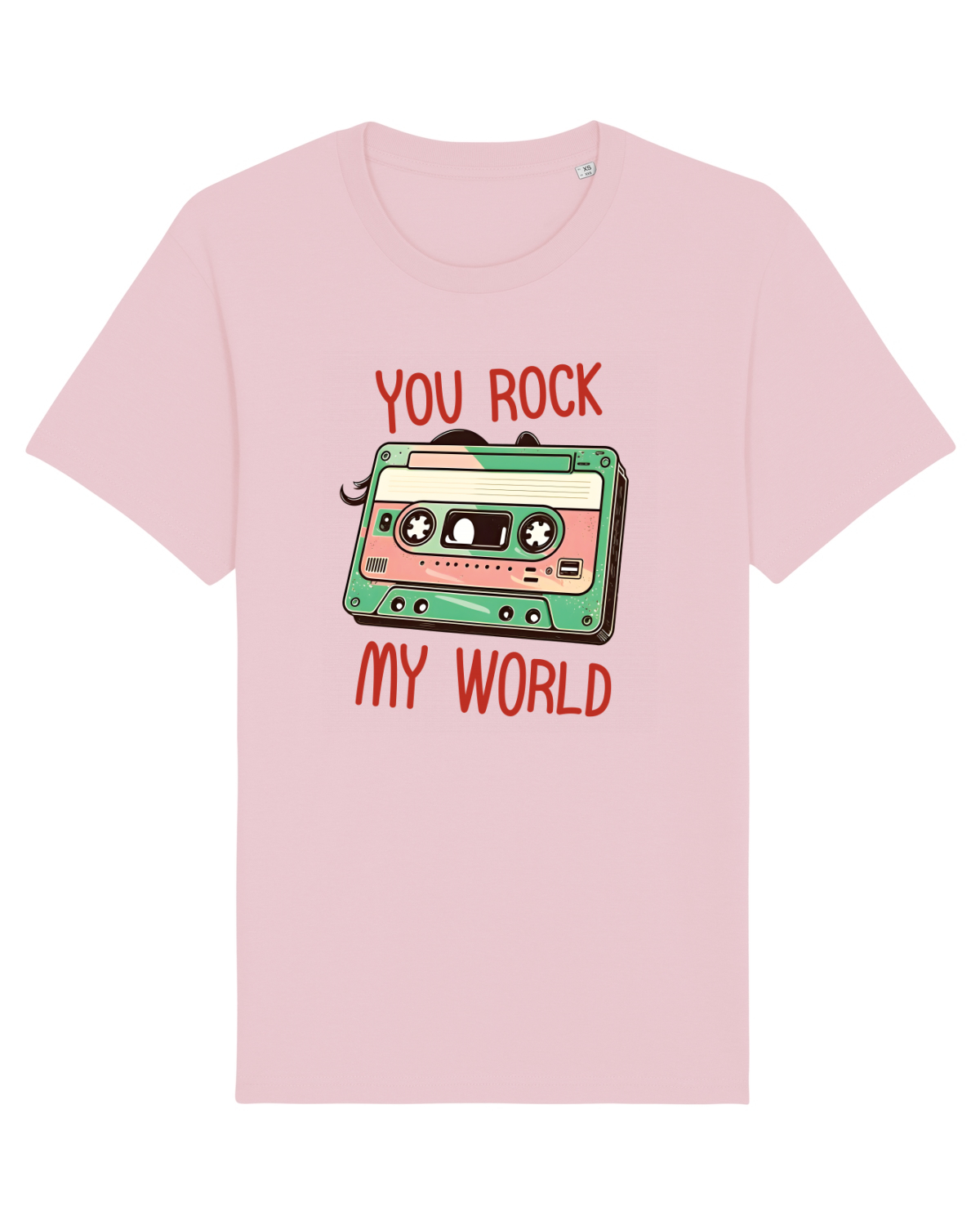 Tricou mânecă scurtă Unisex Rocker Cotton Pink