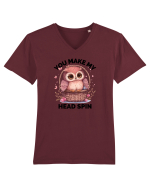 You make my head spin, Bufnita iubitoare roz Tricou mânecă scurtă guler V Bărbat Presenter