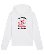 You make my head spin, Bufnita iubitoare roz masina flori Hanorac Unisex Drummer