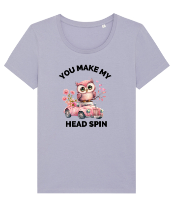 You make my head spin, Bufnita iubitoare roz masina flori Lavender