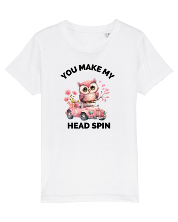 You make my head spin, Bufnita iubitoare roz masina flori White