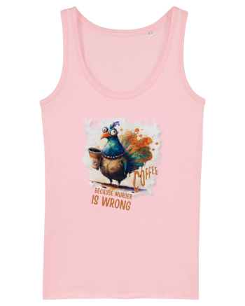 Coffe - Because Murder is Wrong Cotton Pink