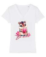 pentru îndrăgostiți - Be mine - Soricel Tricou mânecă scurtă guler V Damă Evoker