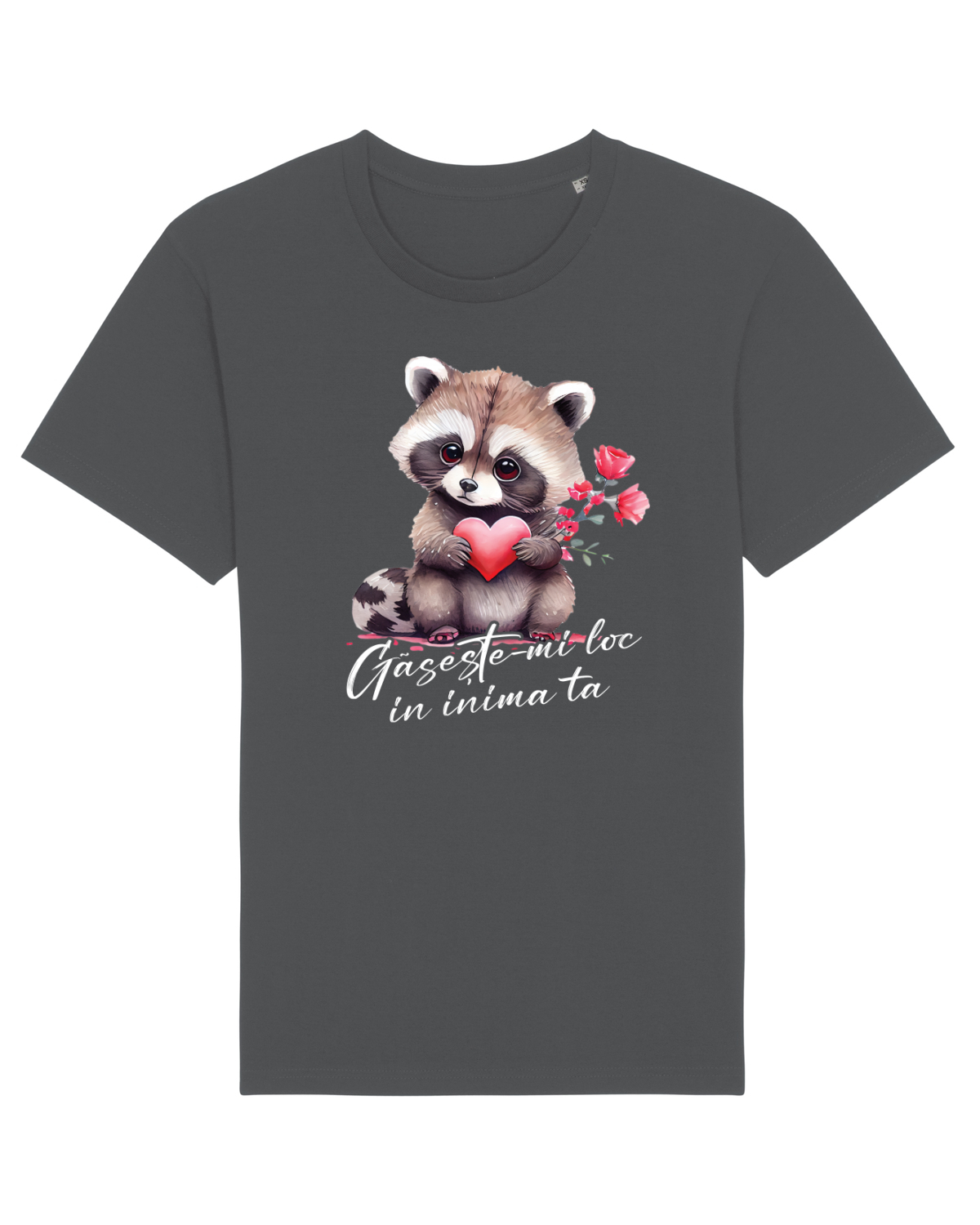 Tricou mânecă scurtă Unisex Rocker Anthracite
