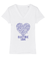 ELECTRIC LOVE - PURPLE Tricou mânecă scurtă guler V Damă Evoker