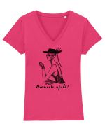 Doamnele ajută! Tricou mânecă scurtă guler V Damă Evoker
