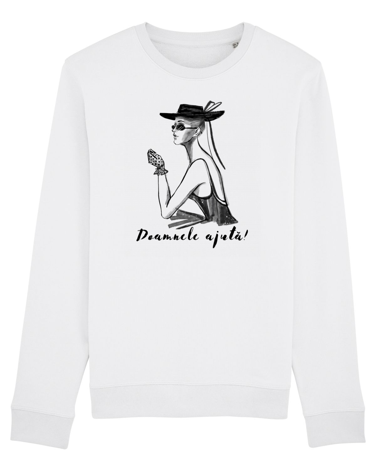 Bluză mânecă lungă Unisex Rise White