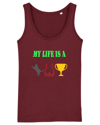 My life is a cat-ass-trophy Burgundy