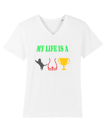 My life is a cat-ass-trophy White