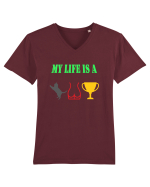 My life is a cat-ass-trophy Tricou mânecă scurtă guler V Bărbat Presenter