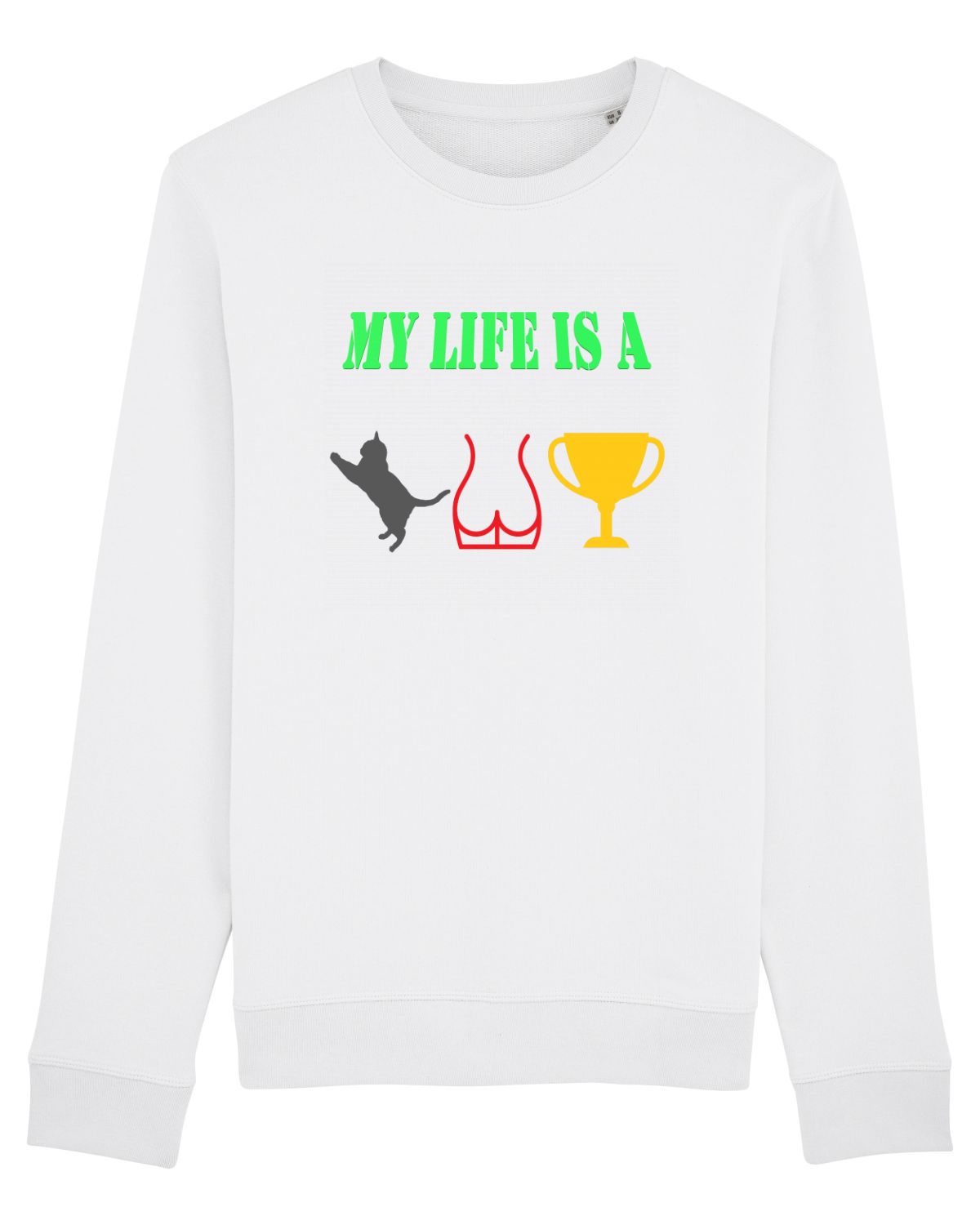 Bluză mânecă lungă Unisex Rise White
