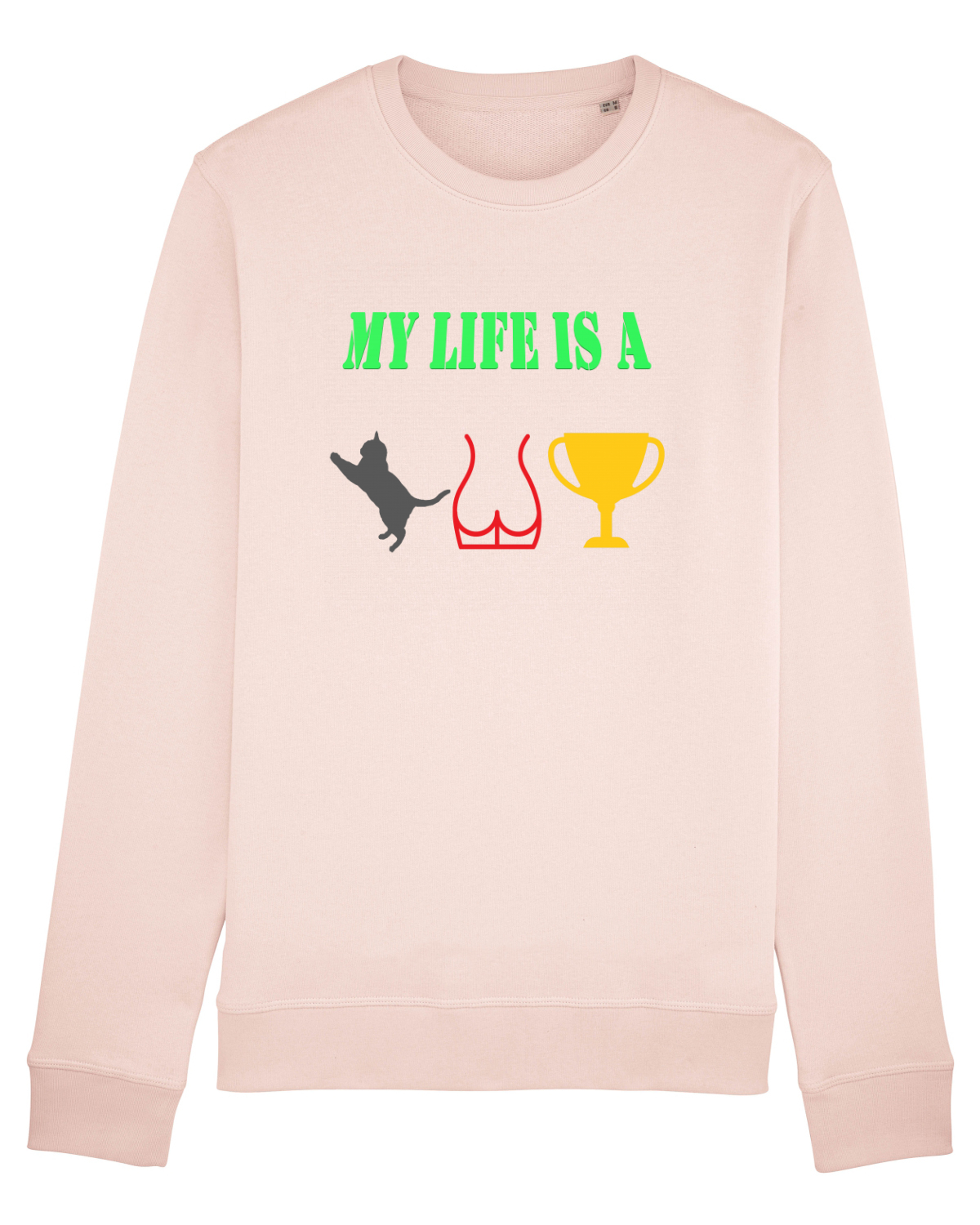 Bluză mânecă lungă Unisex Rise Candy Pink