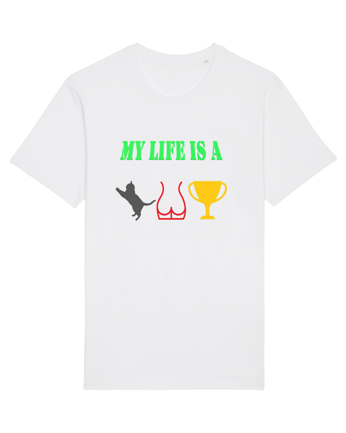 Tricou mânecă scurtă Unisex Rocker White