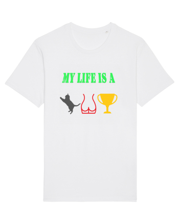 My life is a cat-ass-trophy White