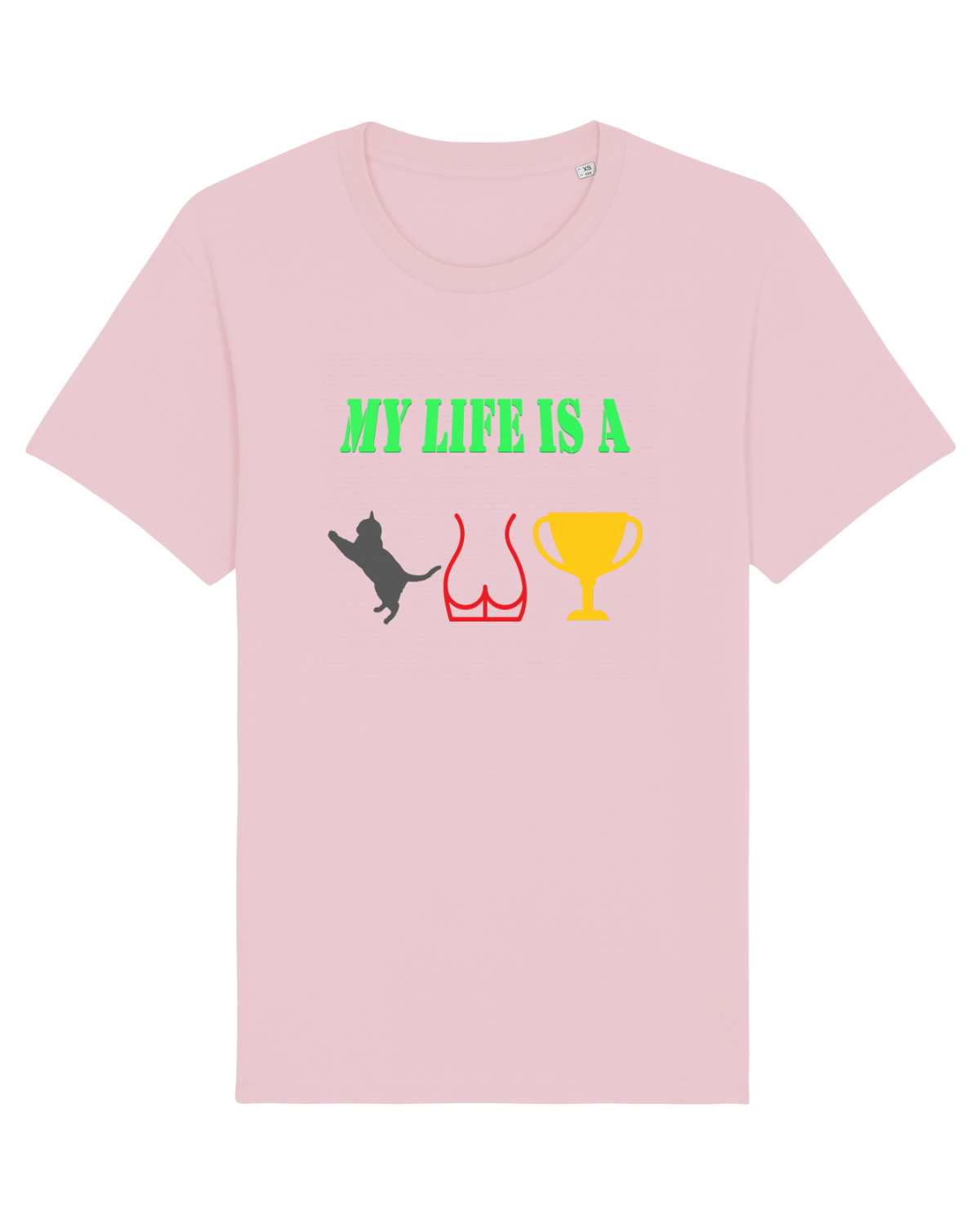 Tricou mânecă scurtă Unisex Rocker Cotton Pink