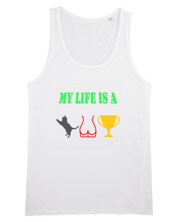 My life is a cat-ass-trophy White