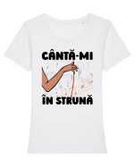 Cântă-mi în strună Tricou mânecă scurtă guler larg fitted Damă Expresser