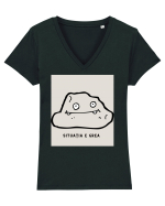 Situatia e grea Tricou mânecă scurtă guler V Damă Evoker