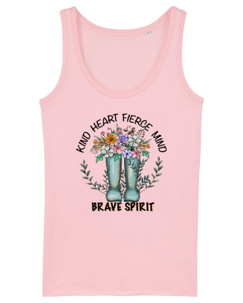 Kind Heart, Fierce Mind, Brave Spirit Cotton Pink