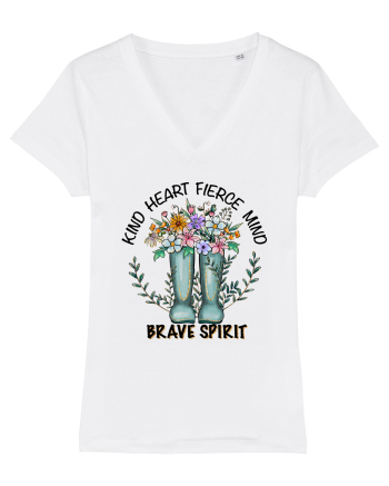 Kind Heart, Fierce Mind, Brave Spirit White