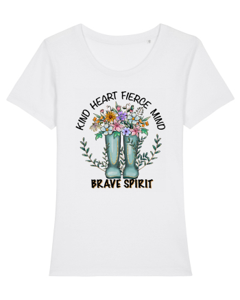 Kind Heart, Fierce Mind, Brave Spirit White