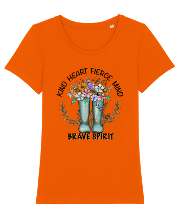 Kind Heart, Fierce Mind, Brave Spirit Bright Orange