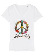 Kind Vibes Only Tricou mânecă scurtă guler V Damă Evoker