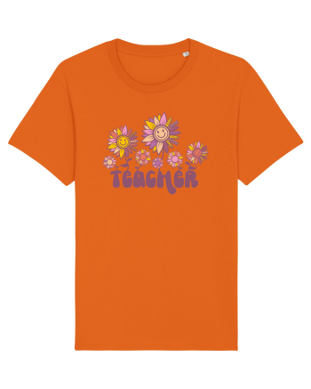 Retro Teacher Bright Orange