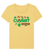 Mă țin de cuvânt întotdeauna Tricou mânecă scurtă guler larg fitted Damă Expresser
