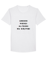 UNEORI PIERZI-ALTEORI NU CASTIGI Tricou mânecă scurtă guler larg Bărbat Skater