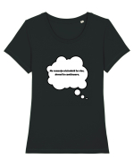 NU RENUNTA LA VISE, DORMI IN CONTINUARE Tricou mânecă scurtă guler larg fitted Damă Expresser
