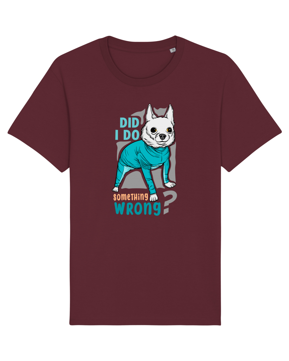 Tricou mânecă scurtă Unisex Rocker Burgundy