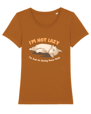 I'm Not Lazy I'm Just On Saving Power Mode Roasted Orange