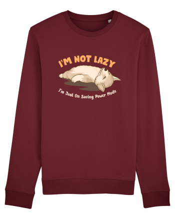 I'm Not Lazy I'm Just On Saving Power Mode Burgundy